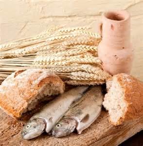 fish, bread and wheat photo credit - Jerry Bridges