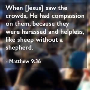 Matt 9-36 compassion, words