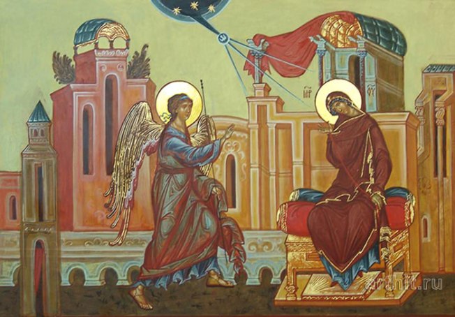 Luke 1-38 annunciation icon