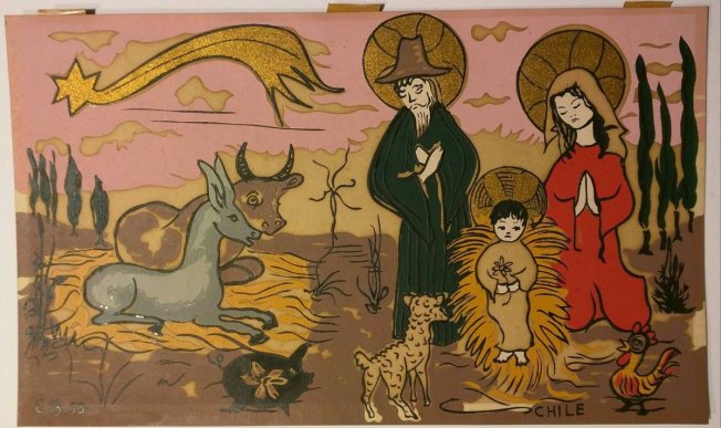 Chilean nativity scene, 1955.