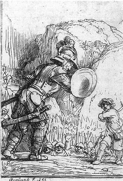 1 Sam 17 david-goliath, Peter Boon