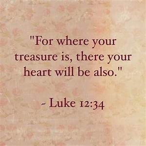 Luke 12-34 your treasure, words