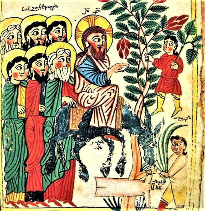 Jesus Palm Sunday, Armenian manuscript